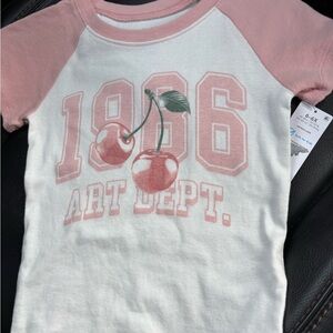 Carter's Pink and White Cherry Tee